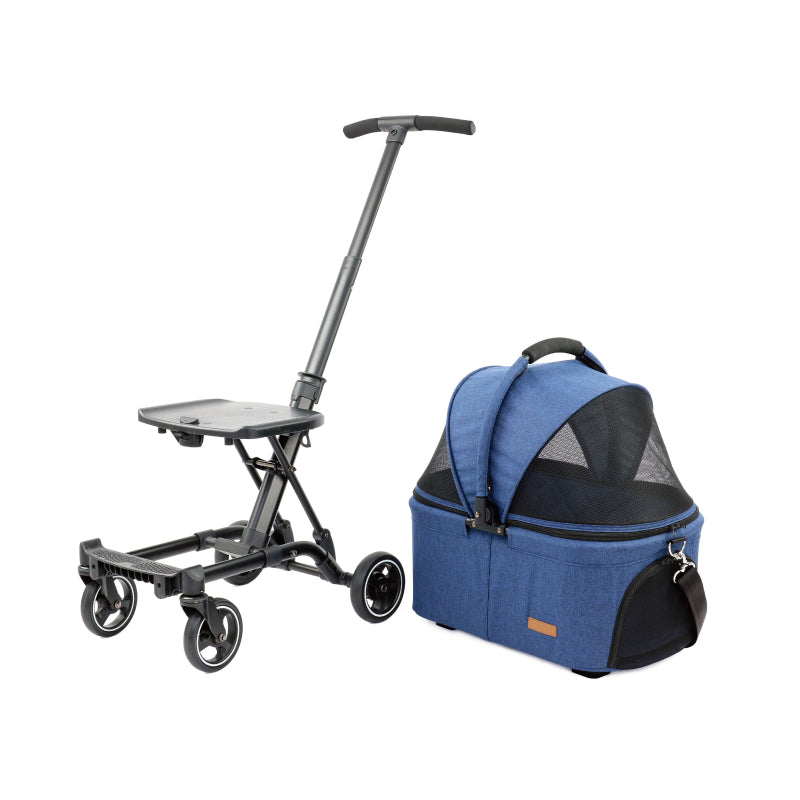 二合一可拆式車籃寵物輕便可摺手推車