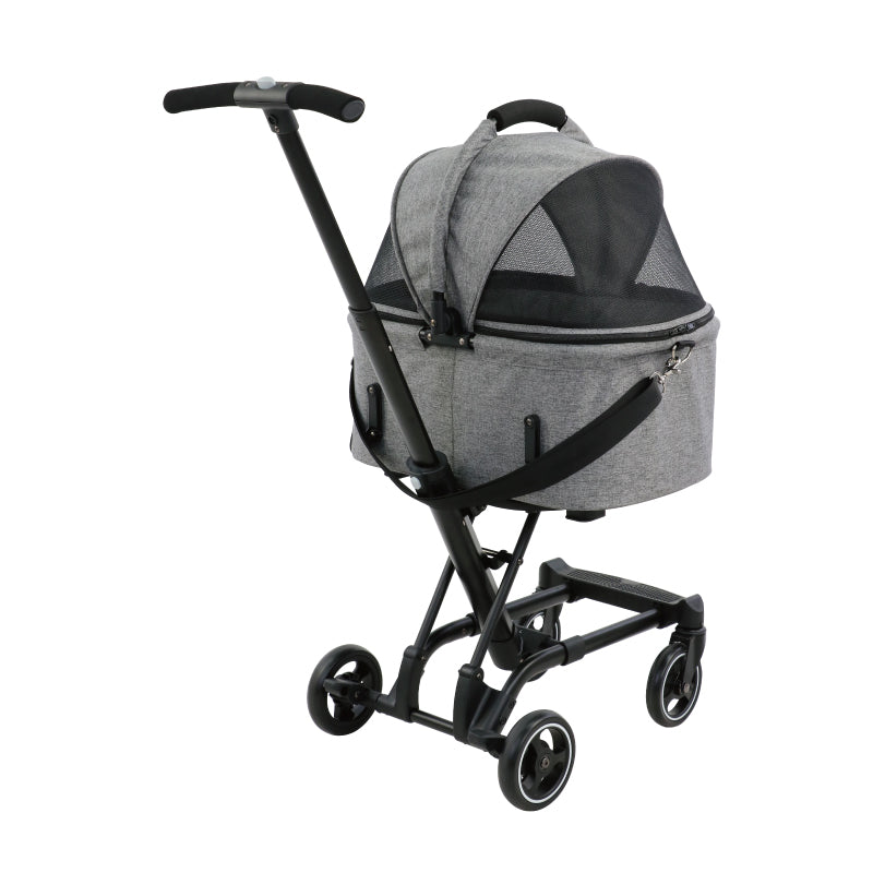 二合一可拆式車籃寵物輕便可摺手推車