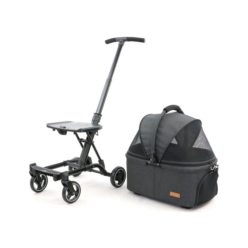 二合一可拆式車籃寵物輕便可摺手推車