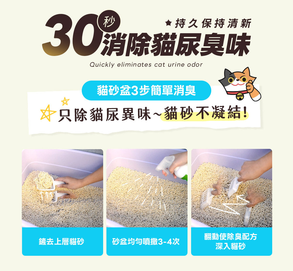 臭味滾(貓用)除臭/抑菌噴霧瓶 & 補充裝