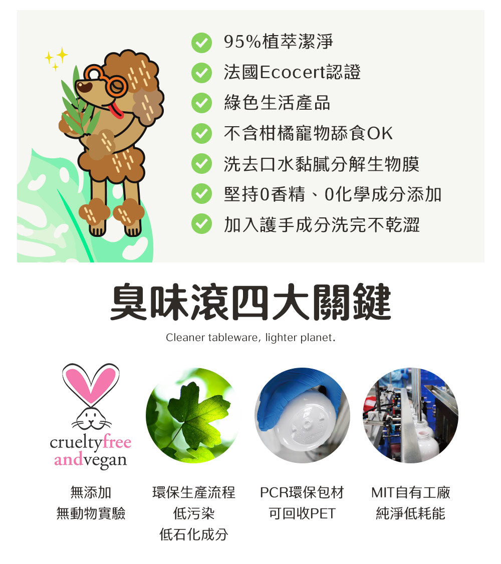 臭味滾（狗用）食器洗滌劑